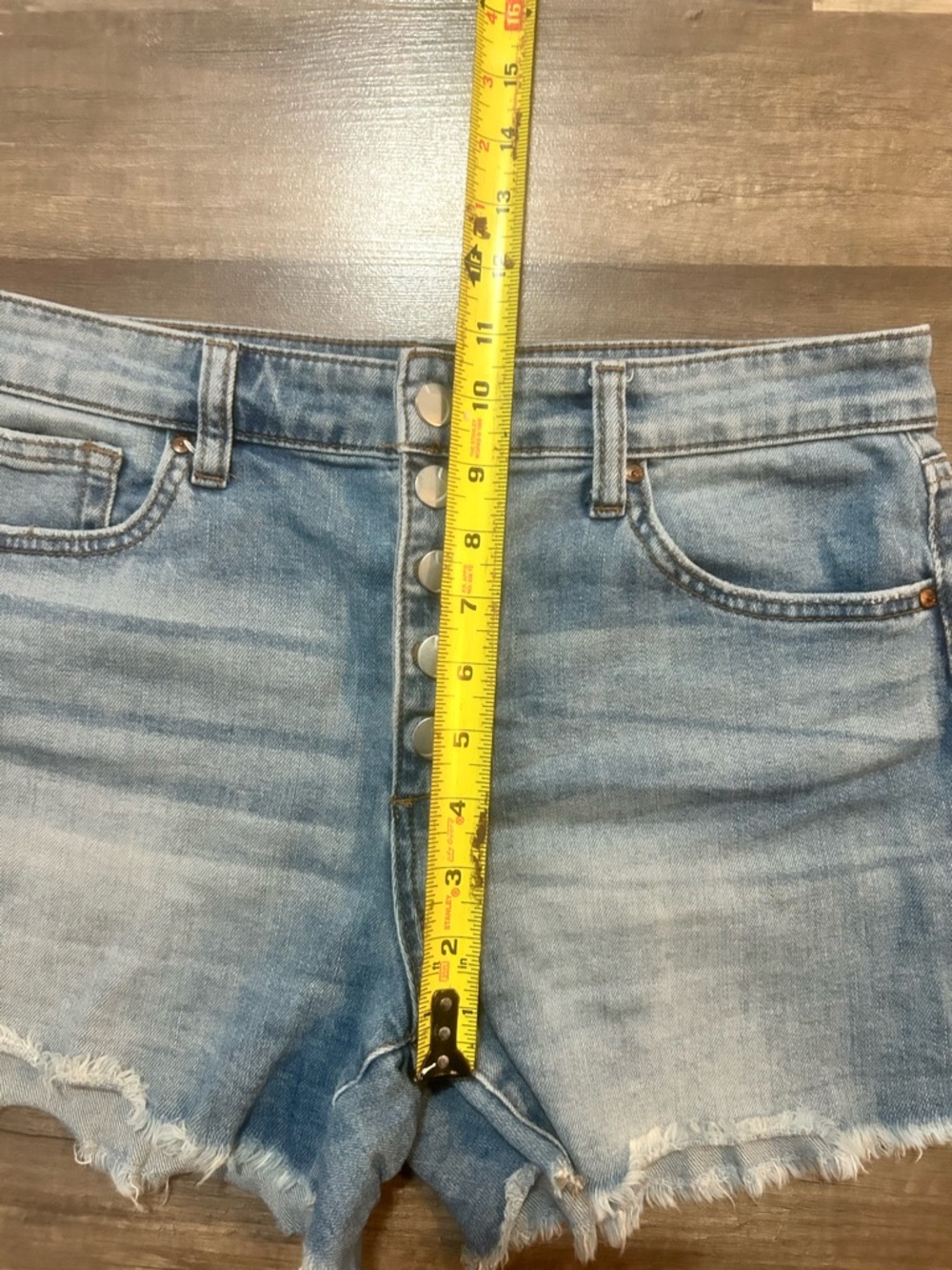 Joe’s Jeans  Blue Denim Button-Front Women's Shorts - Picture 6 of 7